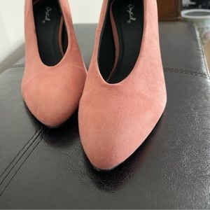 Cupid Vegan Suede - French Pink - Wide Heel - Size 9